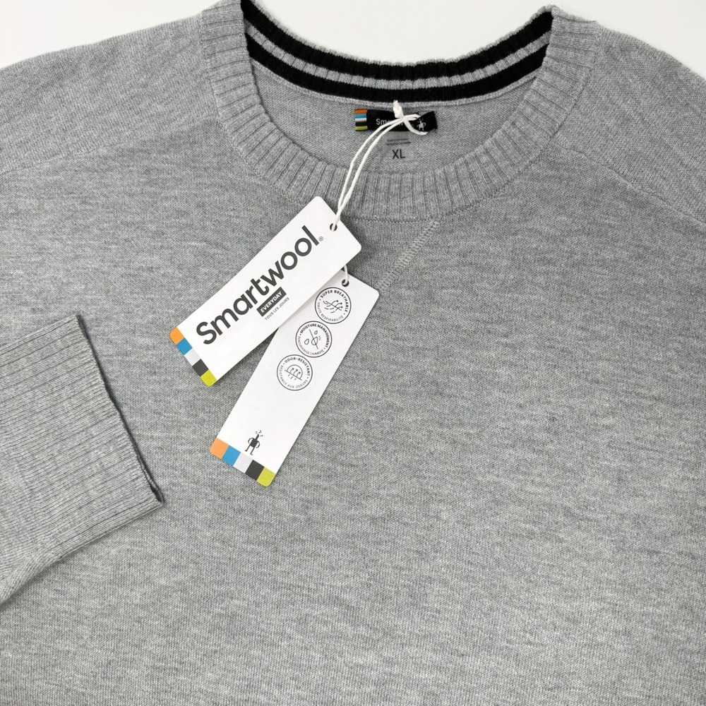Smartwool‎ Merino Wool Crew Neck Sweater Men's XL Gray Long Sleeve Pullover NEW